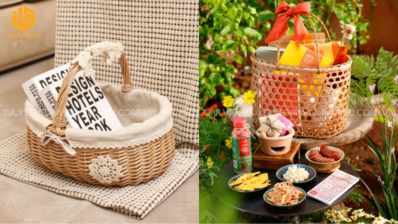 Cách lựa chọn giỏ đựng quà Tết bằng mây tre lá phù hợp