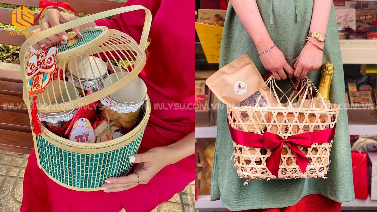 Giỏ đựng quà Tết được ưa chuộng