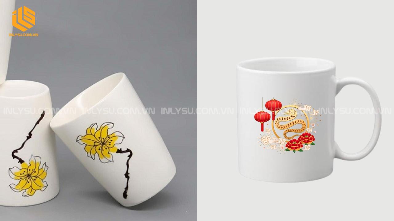 Ly sứ in logo Tết