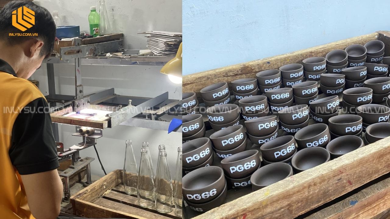 quy trình in ly sứ cho quán cafe bằng máy ép nhiệt hiện đại