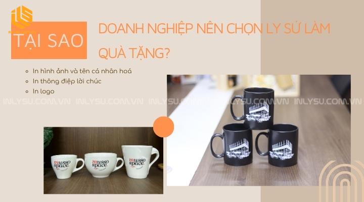 ly sứ quà khuyến mãi in logo giúp tăng nhận diện thương hiệu doanh nghiệp
