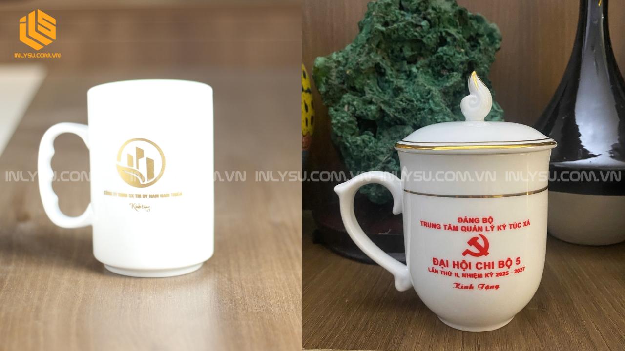 Sản phẩm ly sứ in logo rõ nét từ dịch vụ in ly sứ lấy ngay uy tín tại TP.HCM